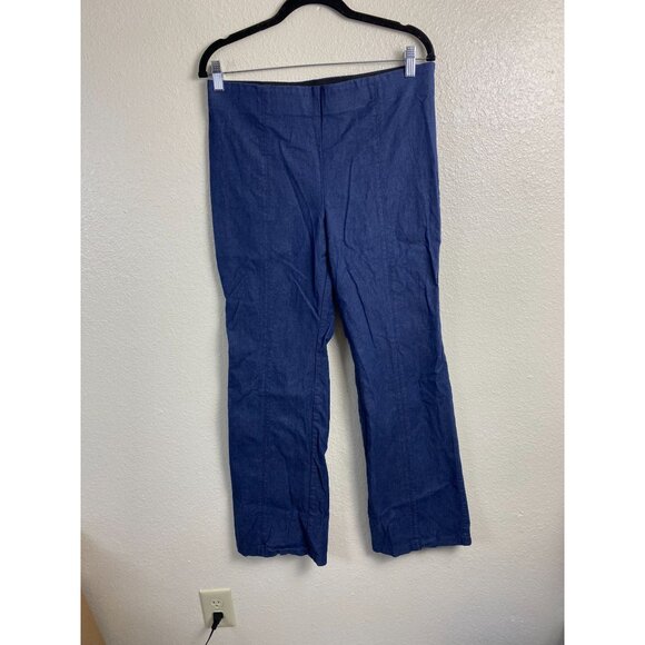 Talbots Portland Trouser Bootcut Denim Women size 10 Blue Stretch Elastic Waist - Picture 15 of 15